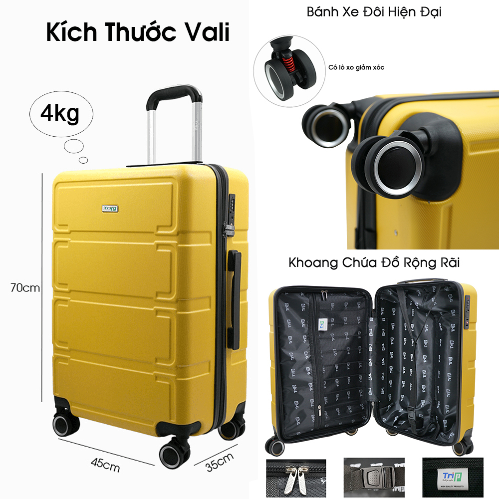 Vali TRIP P806 size 28inch size lớn ký gửi hành lý hàng chính hãng bảo hành 5 năm