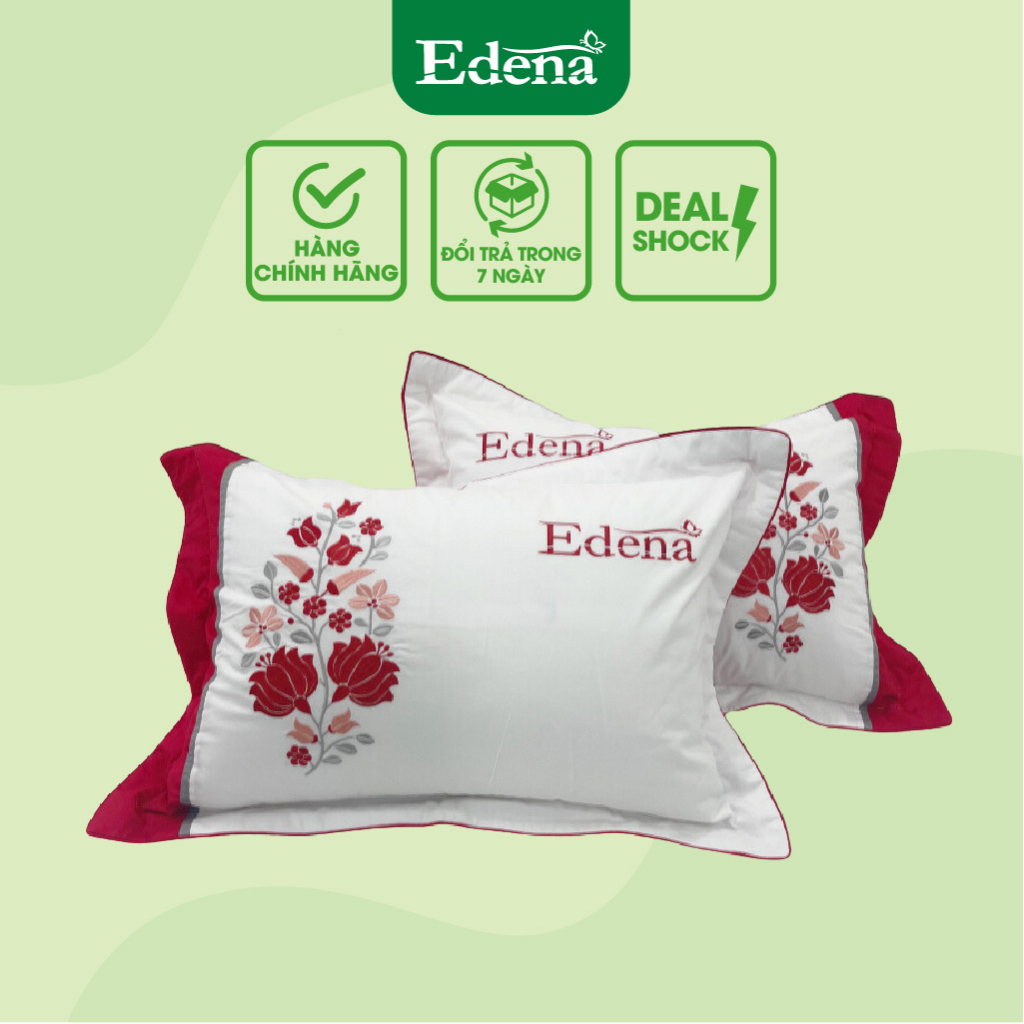 Combo 2 vỏ gối Cotton Solid Edena 45x65cm