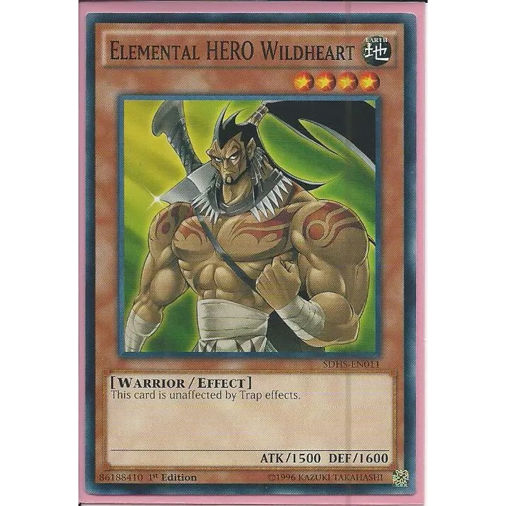 Thẻ bài Yugioh SDHS-EN011 Elemental HERO Wildheart – Common