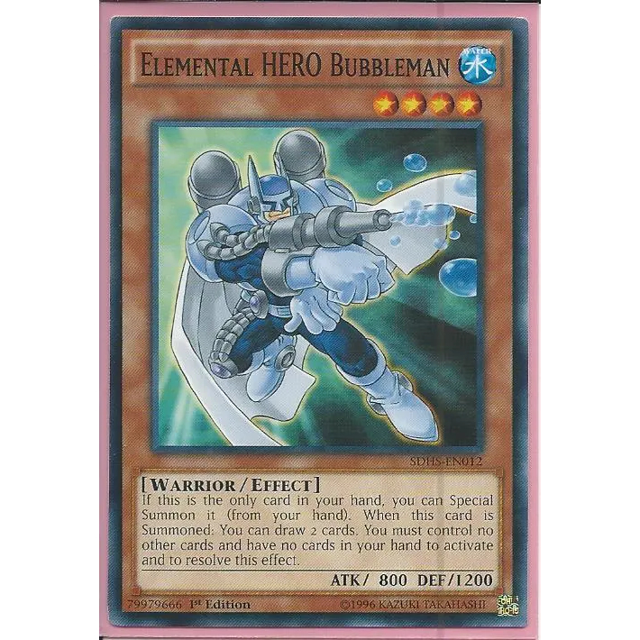 Thẻ bài Yugioh SDHS-EN012 Elemental HERO Bubbleman – Common