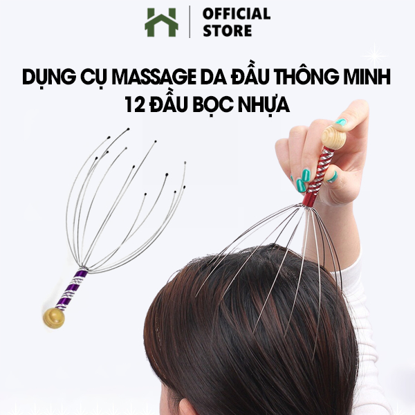 Dụng cụ massage da đầu thông minh, dụng cụ gãi ngứa da đầu giúp thư giãn