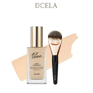 Kem nền clio glow foundation kill cover tặng kèm cọ 38g che phủ tốt