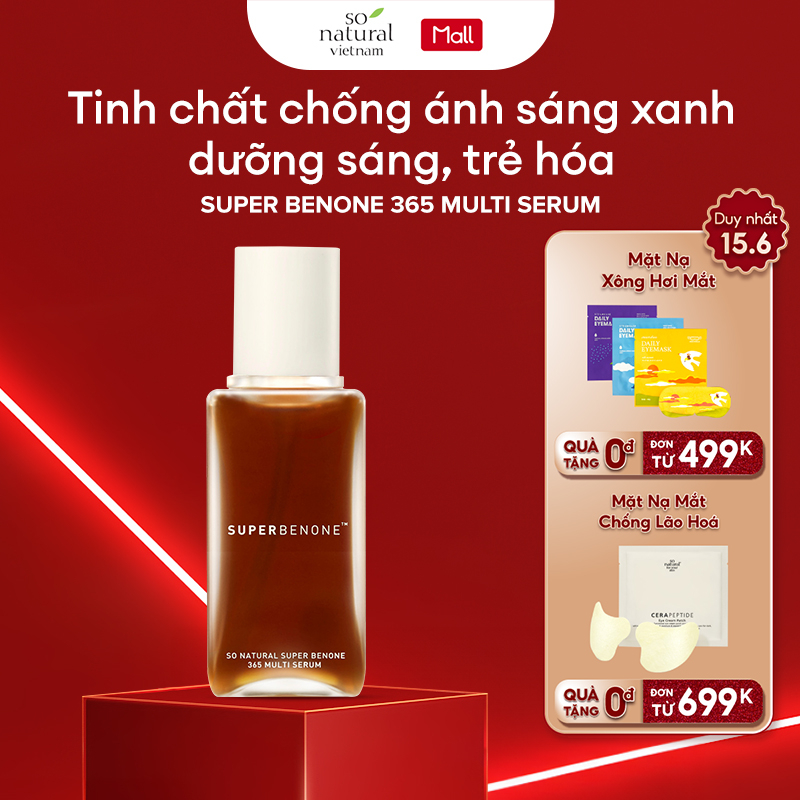 Serum Chống Ánh Sáng Xanh tinh chất dưỡng trắng sáng trẻ hóa làn da So Natural 80ml