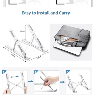 Giá đỡ laptop hợp kim nhôm cao cấp, tùy chỉnh chiều cao, gấp gọn tiện lợi
