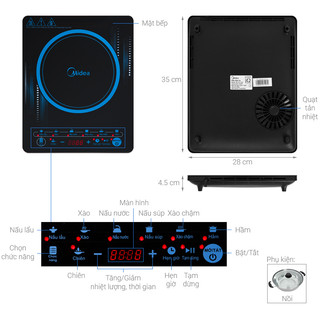Bếp từ Midea MI-T2117DC(C)