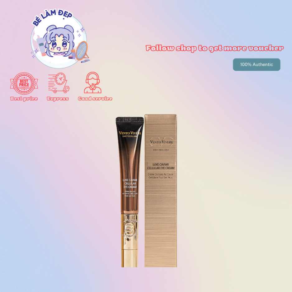 Vento Vivere Luxe Caviar Cellular Eye Cream kem dưỡng mắt 20g - DATE 05/2024