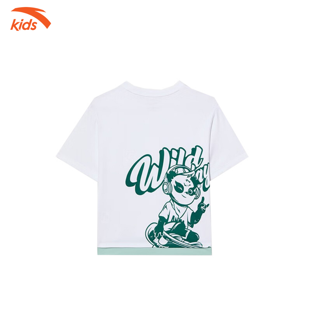 Áo phông thể thao bé trai Anta Kids vải cotton, thoáng khí W352329135