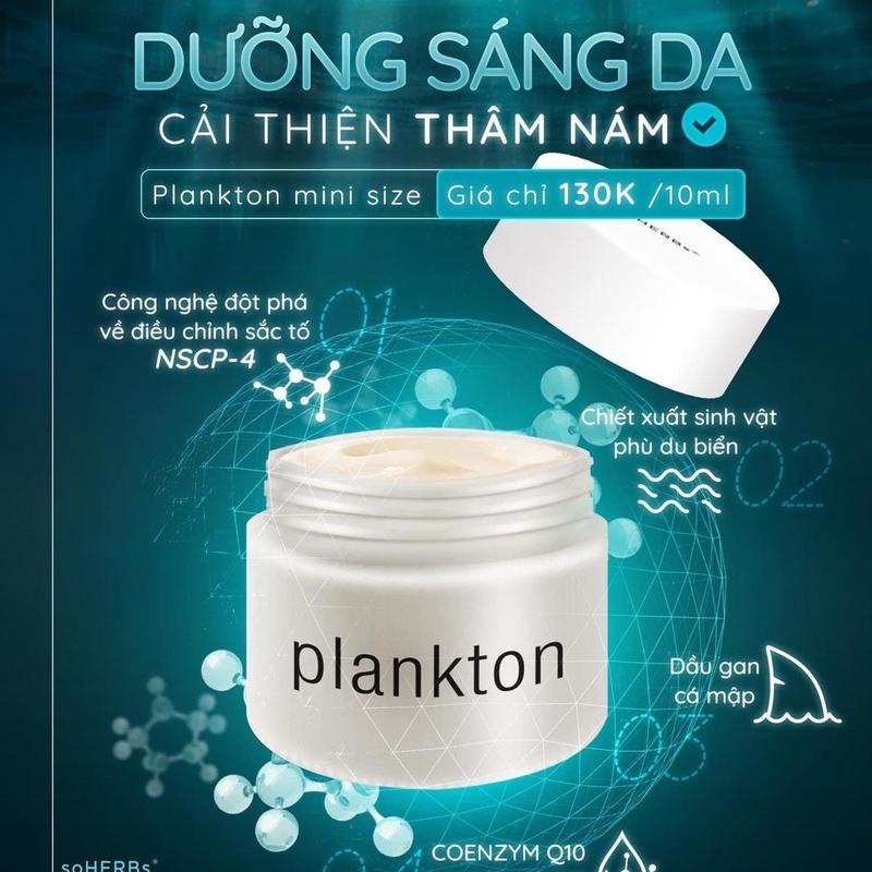 Kem Face Plankton SOHERBs dưỡng trắng da giảm nám, cấp ẩm chống lão hóa 30ml