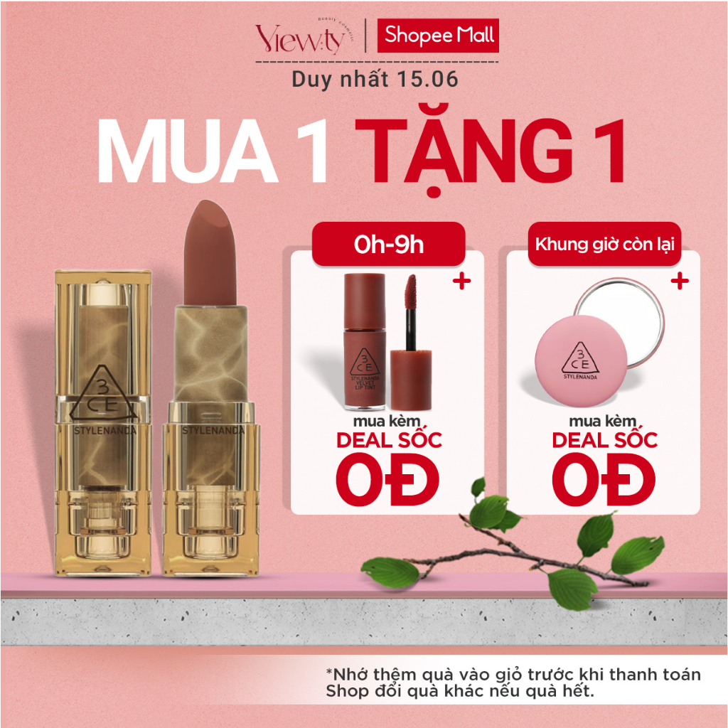 Son thỏi 3CE SOFT MATTE LIPSTICK mịn mượt, lâu trôi 4.6G