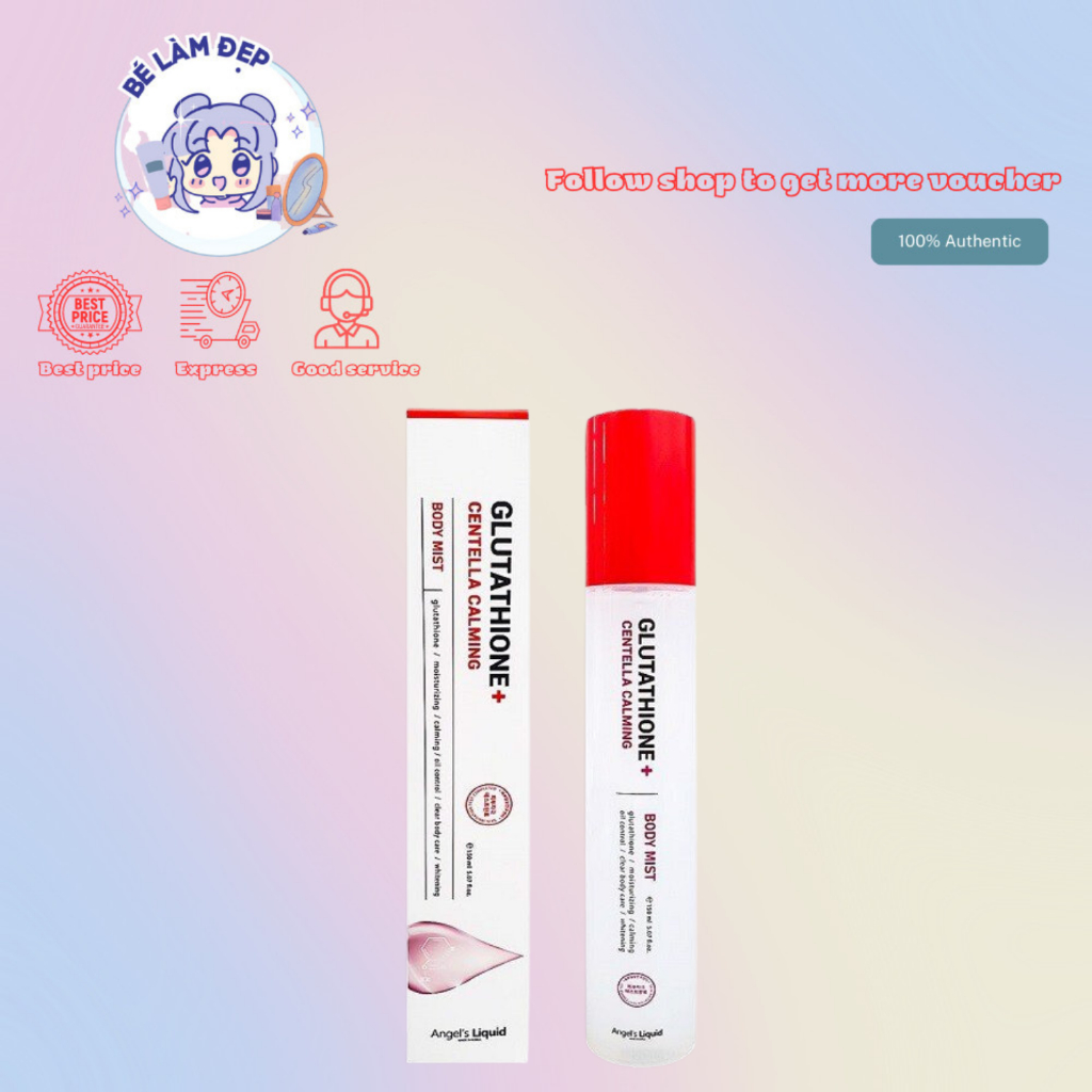 Xịt Giảm Mụn Cơ Thể Angel's Liquid Glutathione Plus Centella Calming Body Mist Hàn Quốc - 150ml