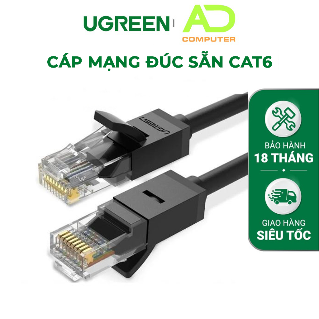 Cáp mạng đúc sẵn Cat6 Ugreen 30m 20168, 40m 20169 , 50m 20170 Gigabit