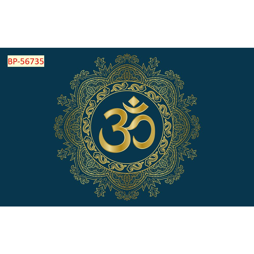 Decal dán tường 3D chữ OM trang trí phòng tập Yoga (Keo sẵn bóc dán)