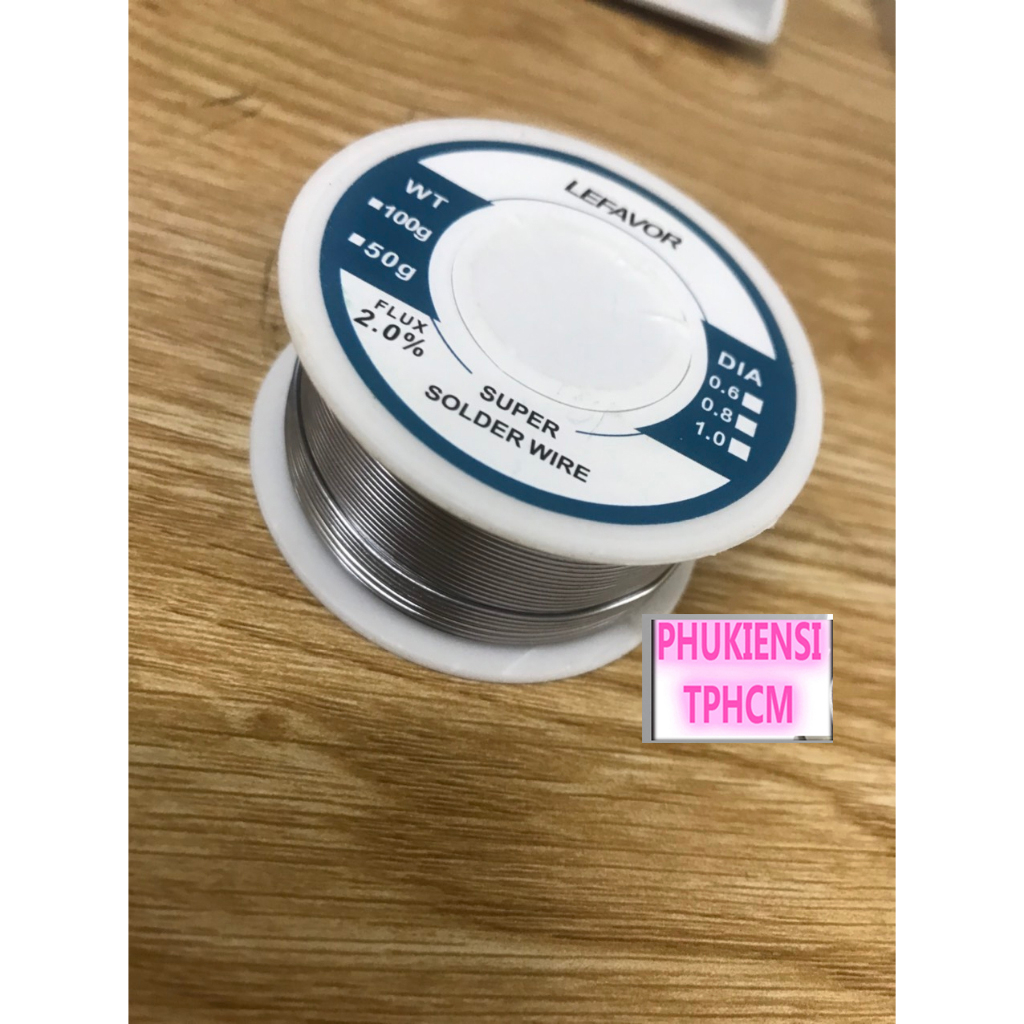 Thiếc hàn 63A-63% 0.8mm mối hàn chắc và bóng cuộn 50g/100g