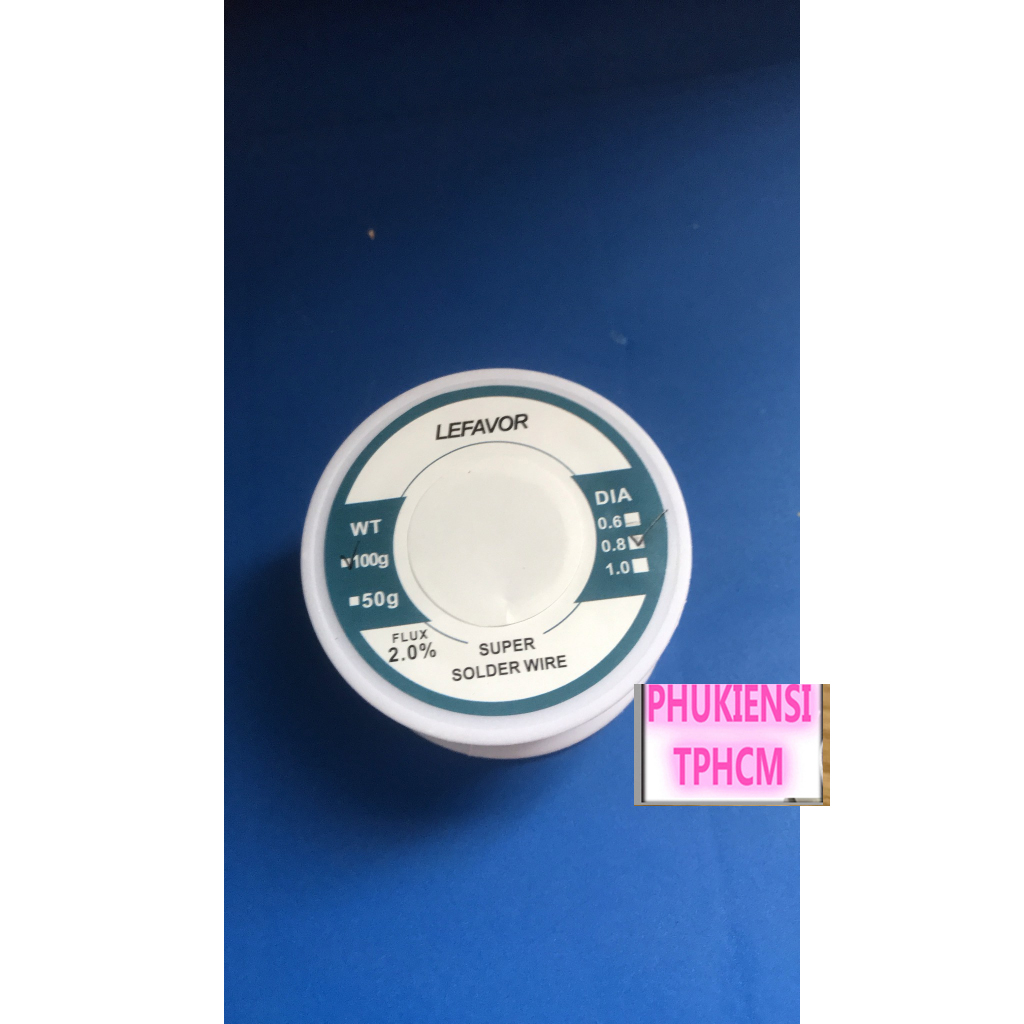 Thiếc hàn 63A-63% 0.8mm mối hàn chắc và bóng cuộn 50g/100g