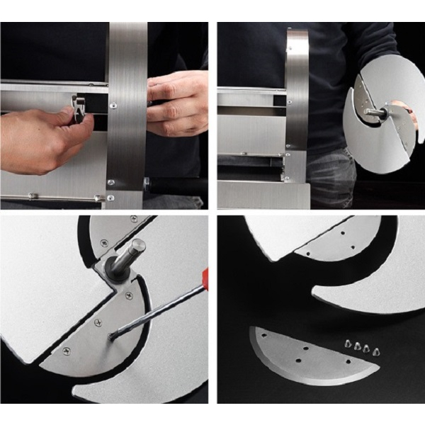 Máy thái lát củ quả, máy thái lát mỏng trái cây, Máy cắt lát củ quả quay tay INOX Chính Hãng