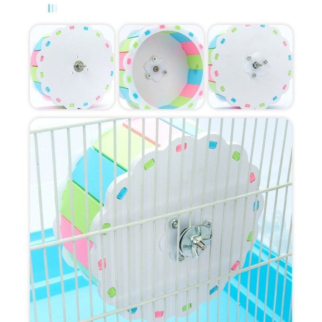 Wheel gỗ màu sắc cho hamster,sóc