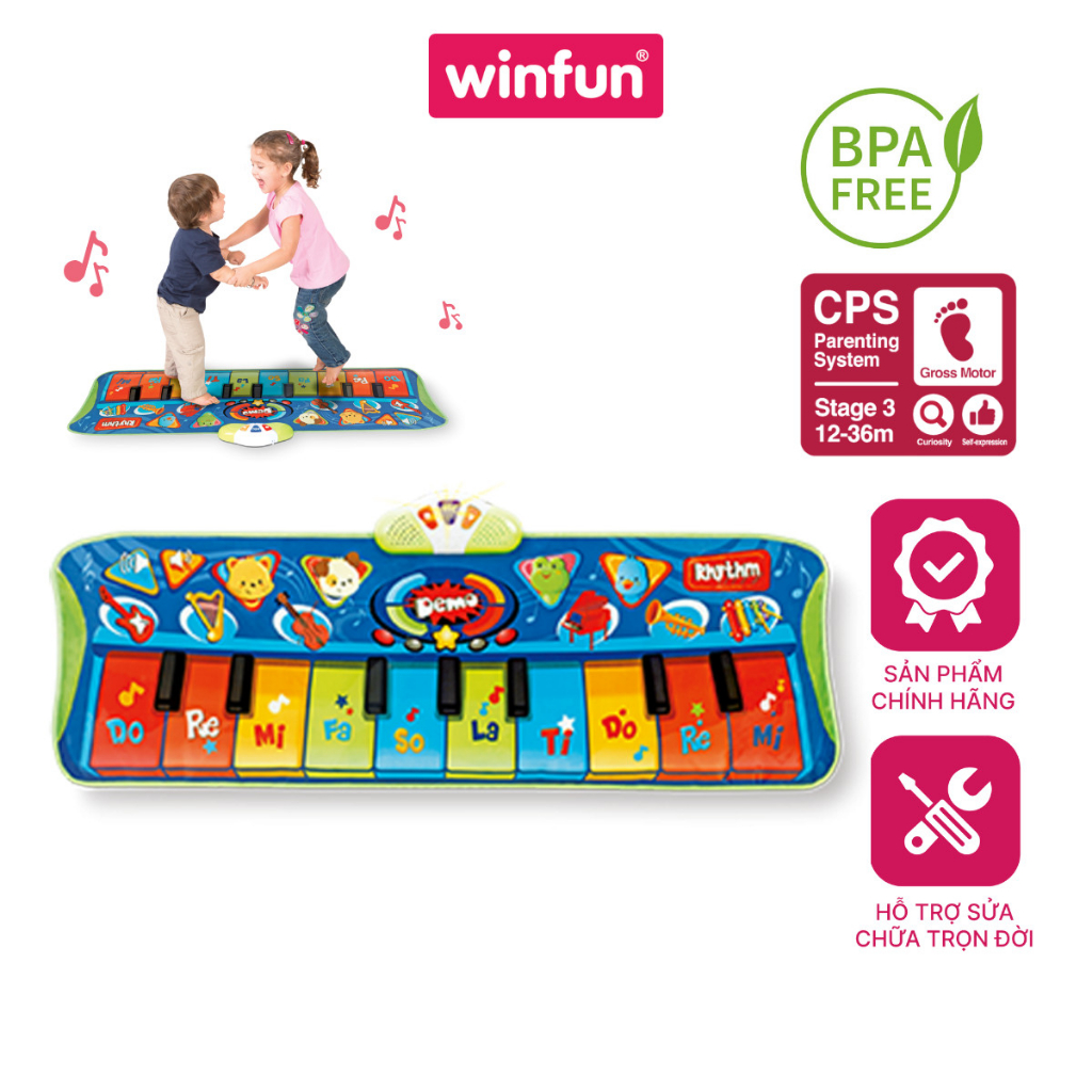 Thảm đàn Size lớn cho bé 130*48cm - nhảy cùng nhịp điệu Winfun 2507-NL