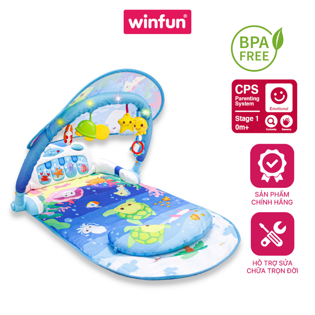 Thảm nằm chơi cho bé  đàn piano đại dương đa năng Winfun 0860 - đồ chơi phát triển đa giác quan cho bé giai đoạn đầu đời