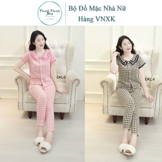 Đồ bộ nữ mặc nhà chất liệu đũi mềm mát