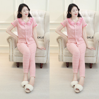 Đồ Bộ Nữ Mặc Nhà Chất Liệu Đũi Mềm Mát