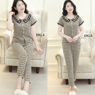 Đồ Bộ Nữ Mặc Nhà Chất Liệu Đũi Mềm Mát