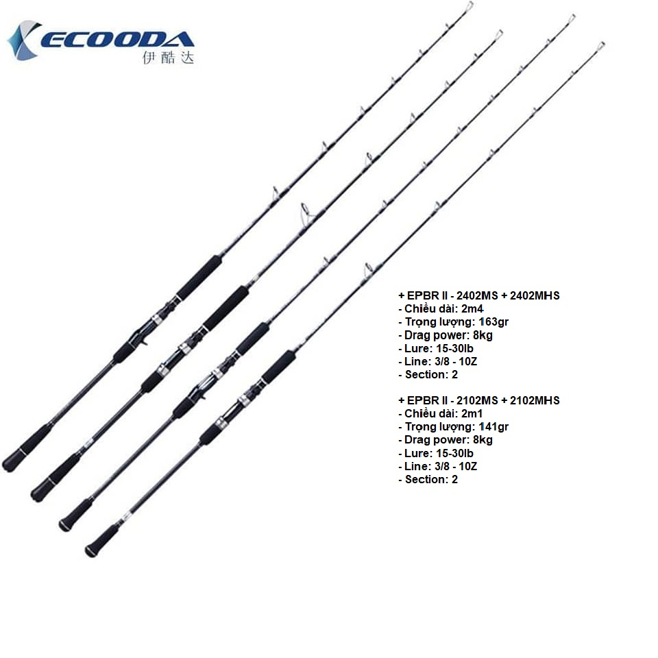 Cần câu lure máy đứng Ecooda Prodigal II Hita Lure phân phối