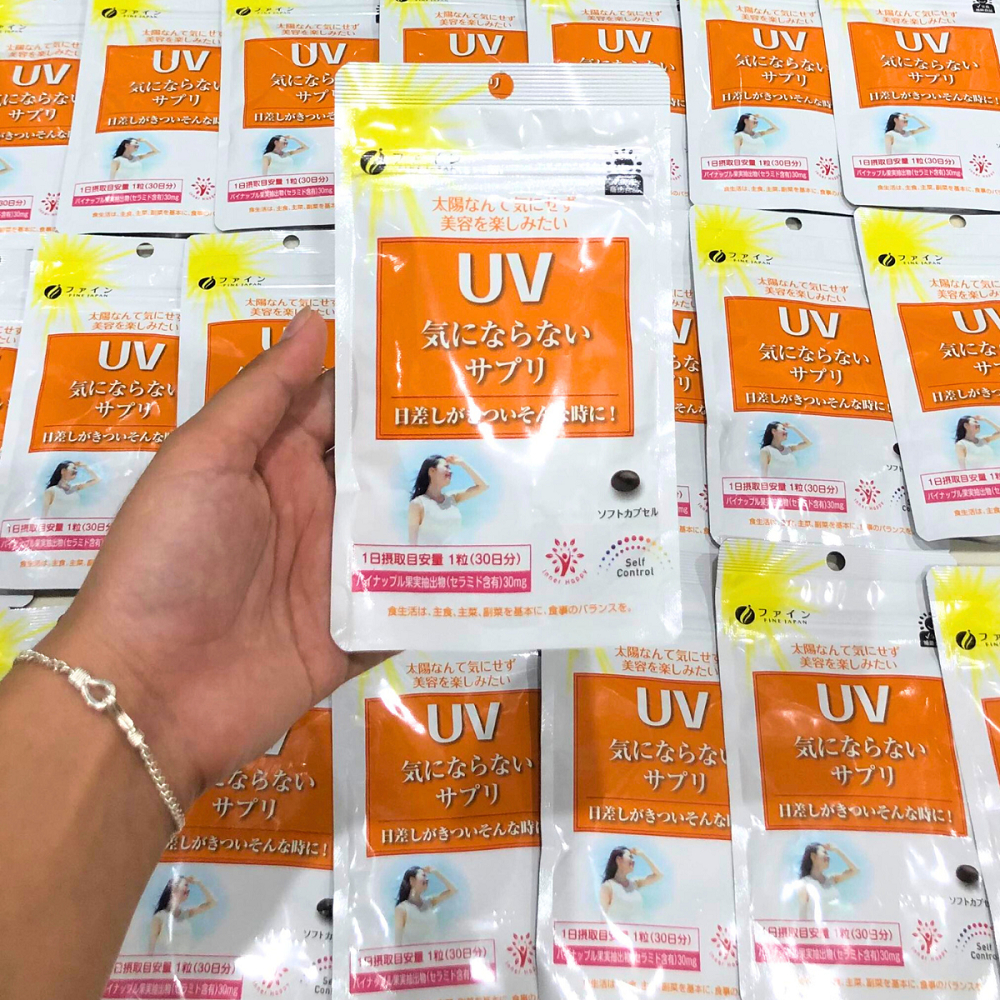 Viên Uống Chống Nắng UV Plus+ Block100 45 Viên & UV Fine UV Care Plus 30 viên Nhật Bản
