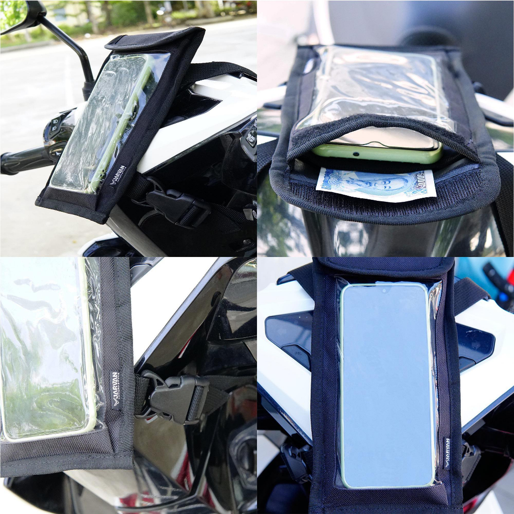 Túi treo đầu xe máy xem điện thoại tiện lợi cho grab shiper