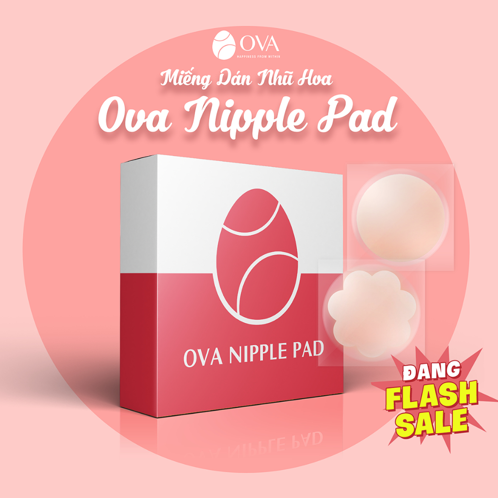 Miếng dán ngực tự thân OVAPink Nipple PadX cao cấp siêu dính, thật giống da tự nhiên che đầu ti, nhũ hoa