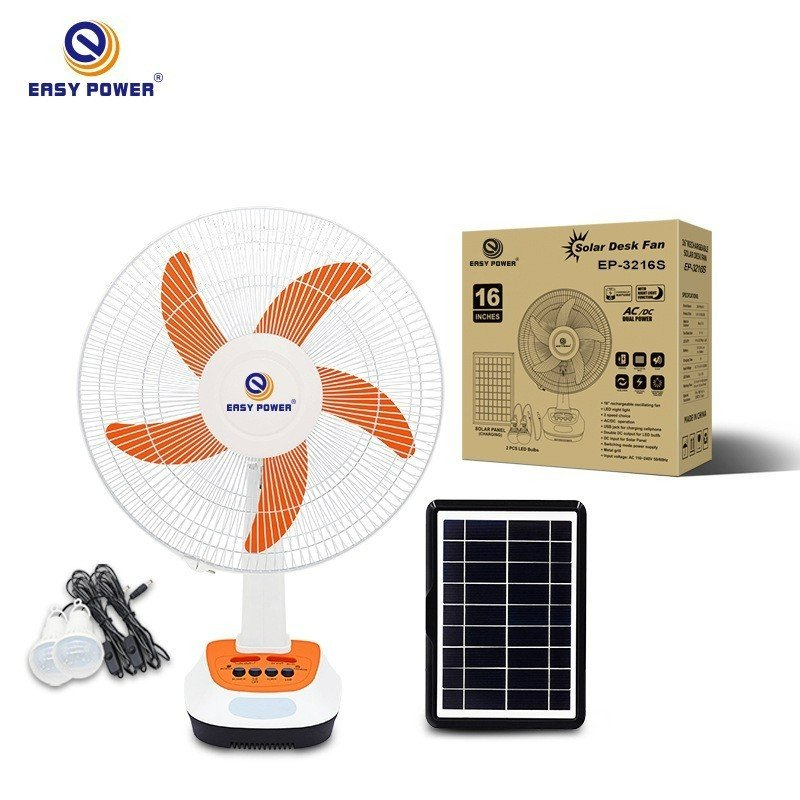 Quạt tích điện năng lượng mặt trời EP- 3216S đa năng tích hợp cổng sạc điện thoại, 16 inch, dùng liên tục 8h ,BH 12tháng | BigBuy360 - bigbuy360.vn