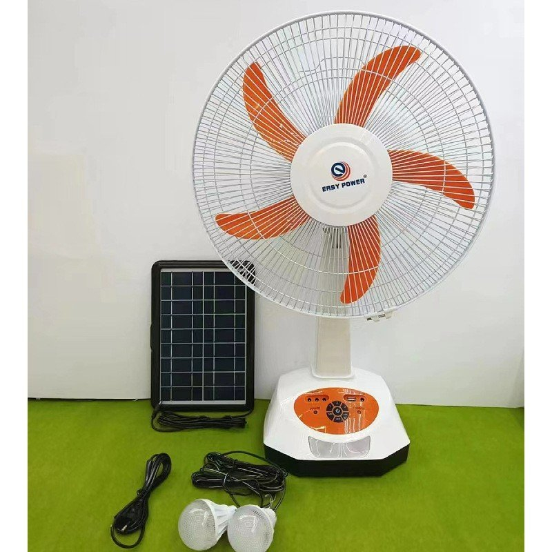 Quạt tích điện năng lượng mặt trời EP- 3216S đa năng tích hợp cổng sạc điện thoại, 16 inch, dùng liên tục 8h ,BH 12tháng | BigBuy360 - bigbuy360.vn
