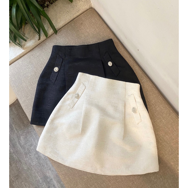 Chân Váy Tafta Túi Giả Dáng A Phồng Có Quần Thời Trang Thiết Kế Nữ CurvyQ