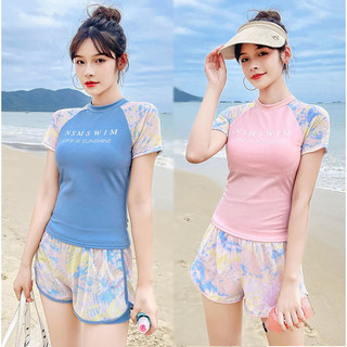(Size nhỏ) Đồ Bơi, Bikini 2 mảnh thun 4 chiều, dạng quần, Phong cách thể thao năng động, kín đáo #8256