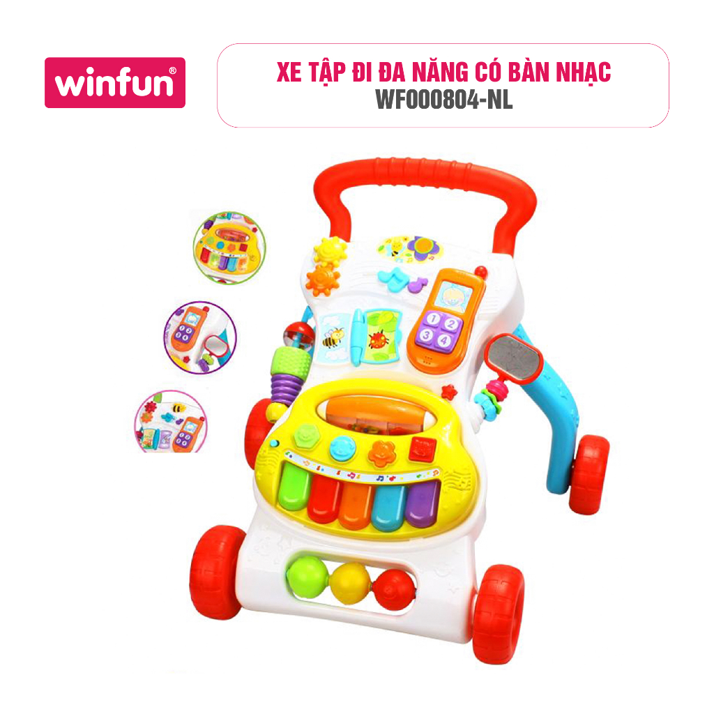 Xe tập đi đa năng có bàn nhạc Winfun 0804 cho bé từ 6 tháng tuổi