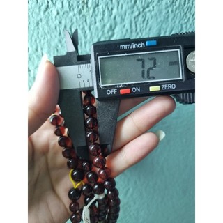 chuỗi 108 hạt 7ly hổ phách huyết (kèm giấy kd)