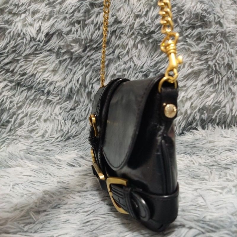 Túi H44 si hiệu HEAPIES OF TERRA London da bò bóng 25cmx10cmx2cm