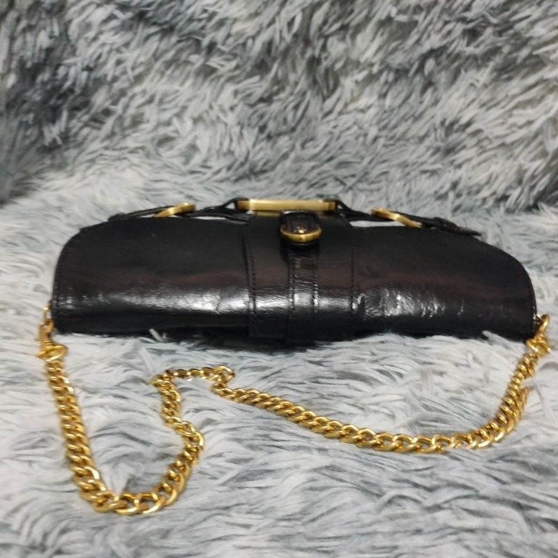 Túi H44 si hiệu HEAPIES OF TERRA London da bò bóng 25cmx10cmx2cm