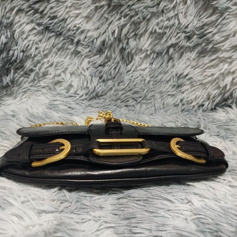 Túi H44 si hiệu HEAPIES OF TERRA London da bò bóng 25cmx10cmx2cm