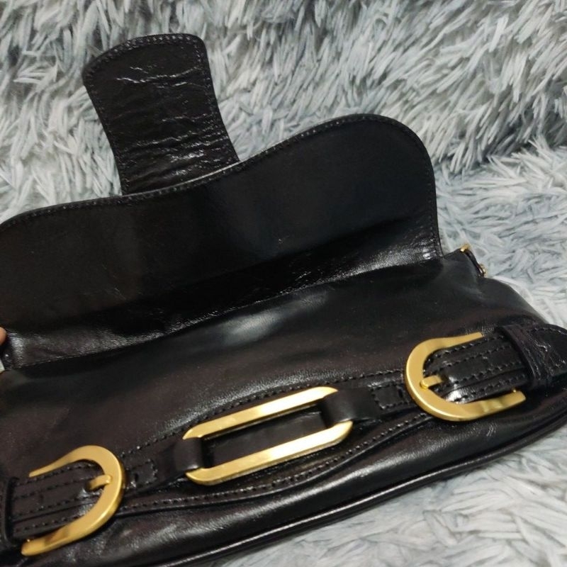 Túi H44 si hiệu HEAPIES OF TERRA London da bò bóng 25cmx10cmx2cm