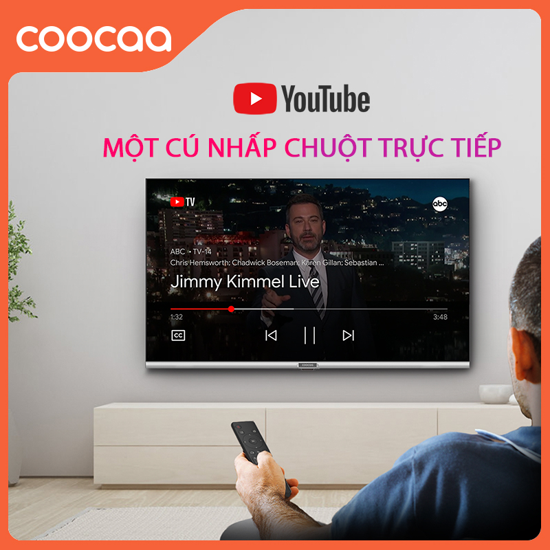 SMART TV 4K COOCAA 55 inch viền mỏng- Youtube - Model 55S3U Pro - Lắp Đặt Miễn Phí