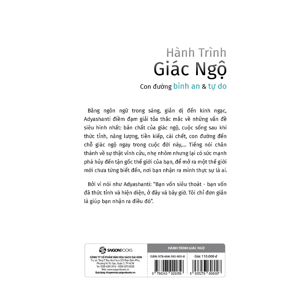 Sách: Hành trình giác ngộ - Tác giả Adyashanti