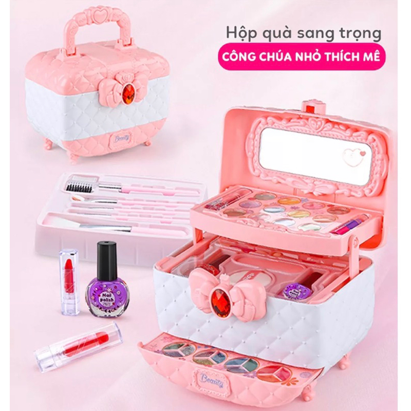 Đồ chơi trang điểm bé gái cao cấp, an toàn, dễ làm sạch