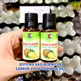 Hương sầu riêng không màu 3K chuyên dùng cho xôi, bánh kẹo, kem, thạch, mứt - Chai 20ml