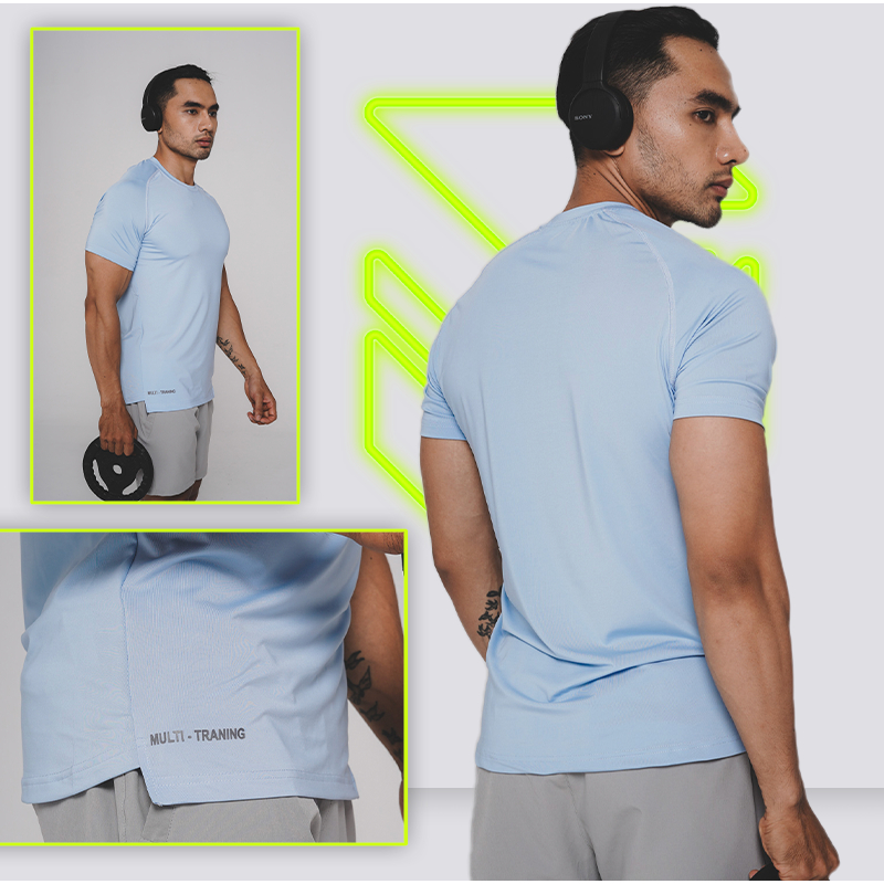 Áo Thun Thể Thao Nam Tập Gym Chạy Bộ Thể Thao SHAMDI Neck Crew Thoáng Khí, Siêu Co Giãn và Nhanh Khô - SD1173