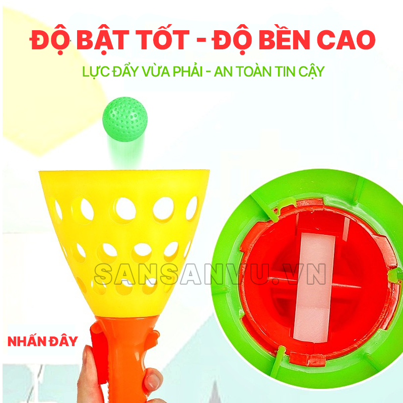 Đồ chơi cốc bắn bóng vui nhộn cho bé - Cốc hứng bóng vận động ngoài trời - trong nhà thú vị cho bé