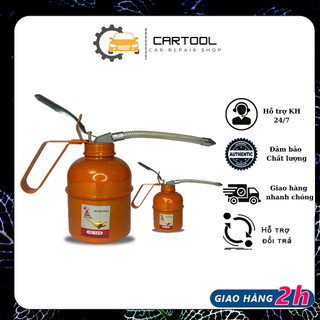 Bình Châm Dầu Nhớt cartool bằng sắt dung tích 500ML, châm dầu, châm nhớt, tra dầu máy móc cơ khí vòi phun nhôm chống tắc