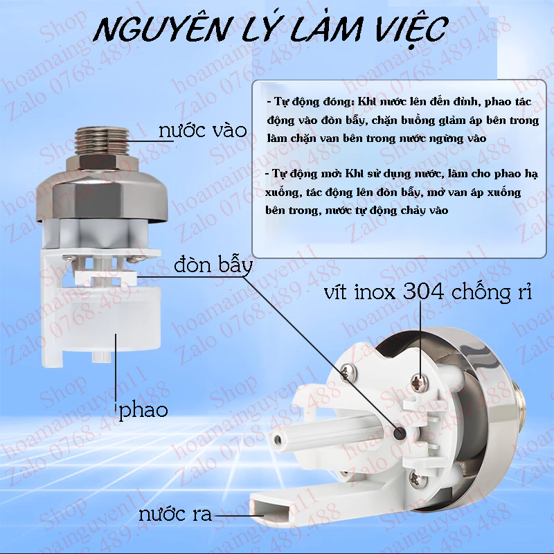 Phao cơ  4 rãnh thế hệ mới 100% inox 304