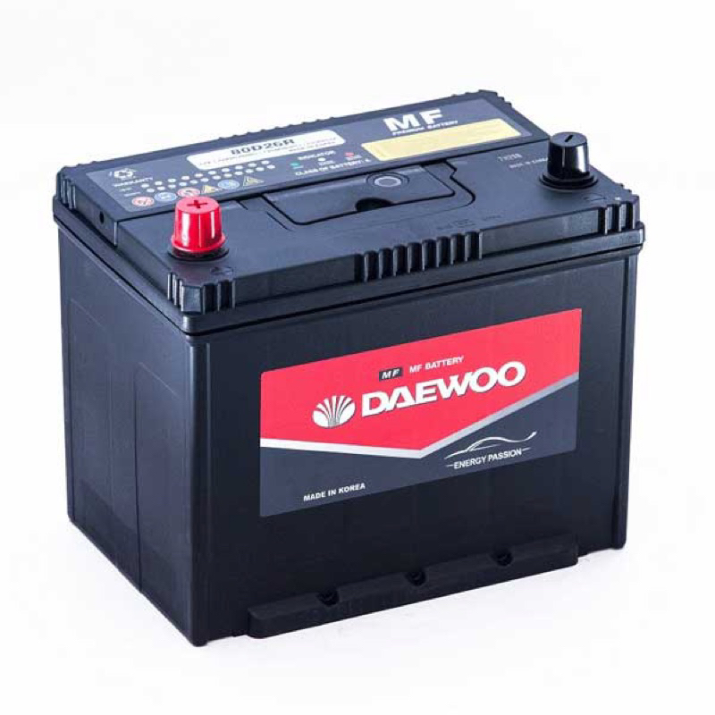 Một Bình ắc quy Ô tô NGOẠI NHẬP - Daewoo 80D26L 12V - 70AH