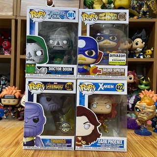 Mô hình funko marvel dc/x.men - doctor doom / thanos / solider supreme gitd / dark phoenix