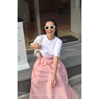 GIANG DONNA - Áo 6307 Chất Thun Cổ Tròn Dáng Ngắn Tay Dạo Phố Basic